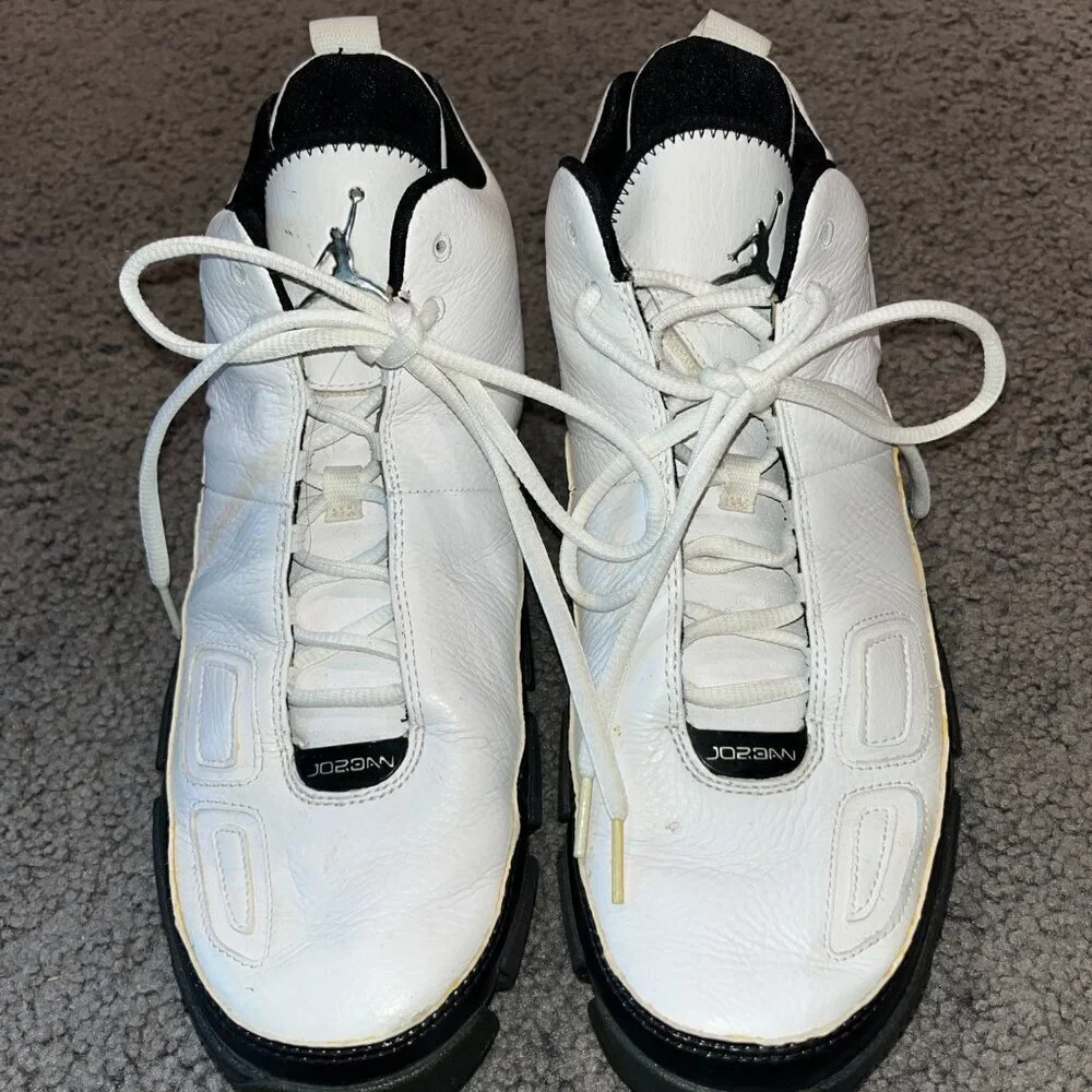 NIKE AIR JORDAN ENHANCER 2007 High Top Sneakers Kicks White/Black Like New 11.5